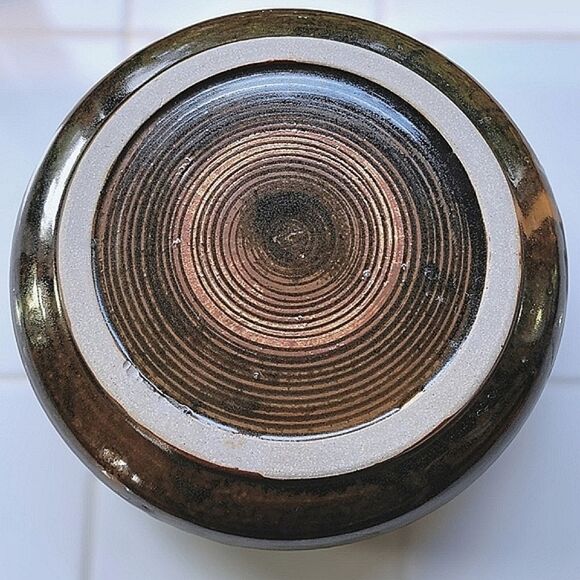 Vtg handmade stoneware snack serving bowl - Picture 3 of 10